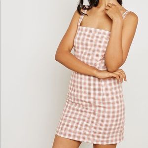 New plaid mini dress